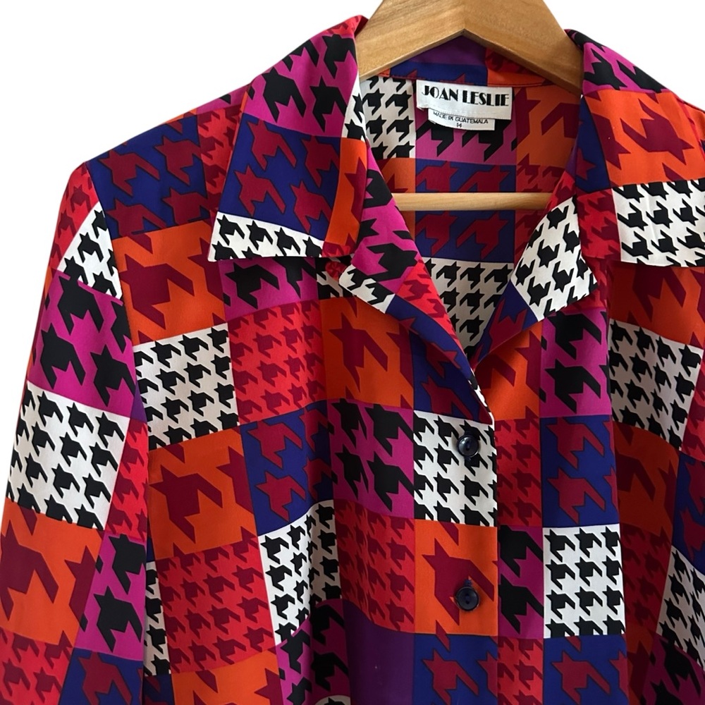 Vintage Joan Leslie Houndstooth Shirt 14